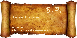 Bocsa Polina névjegykártya